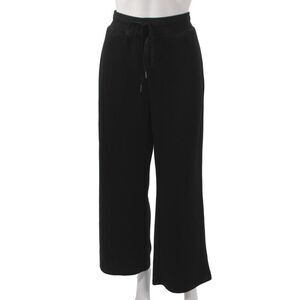 Anrabess Women Black Drawstring Sweatpants Size S